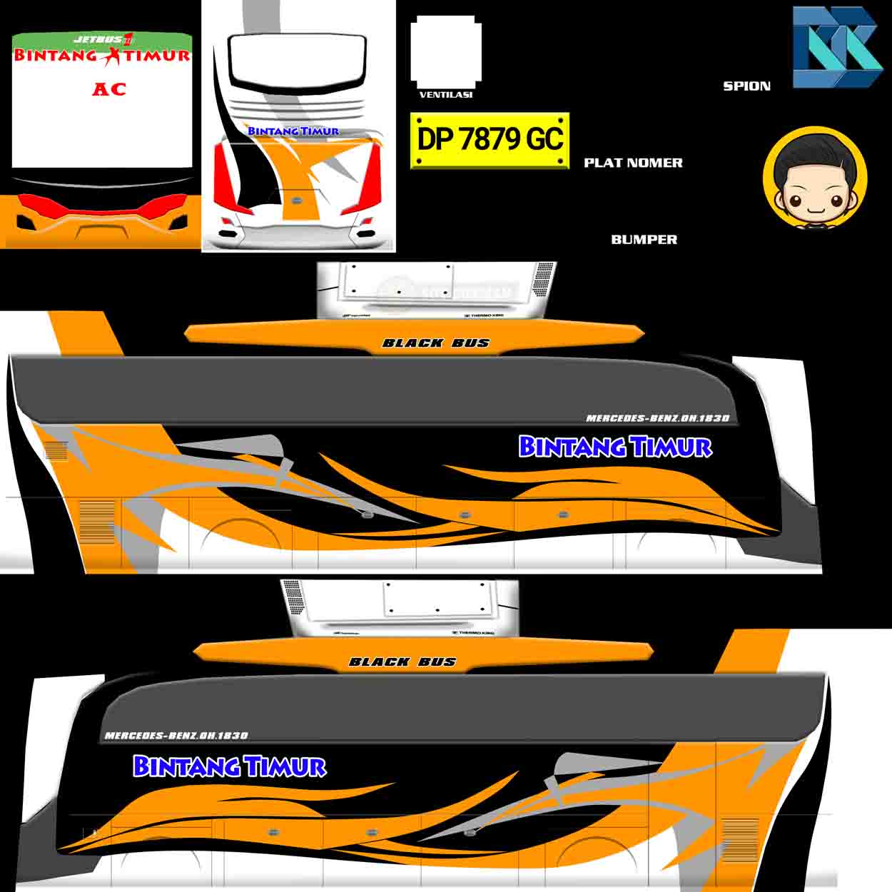 template bussid bintang timur