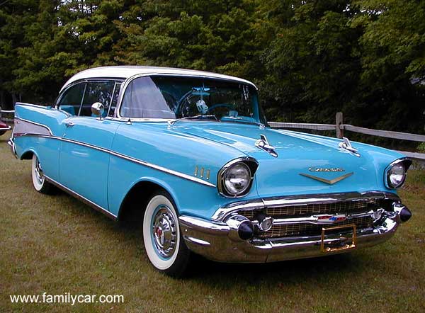 Let's start with number 5 the bottom car on my list the'57 Chevrolet Bel