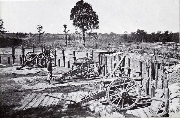 The Last Days of the Civil War in Atlanta: Confederate artillery emplacements