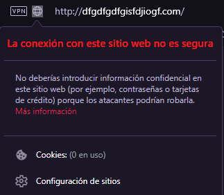 Conexión no segura