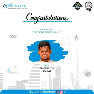 New Abroad Placement of Skytex Technology | Skytex is Providing Best Job Oriented Diploma Course after 12th, Skytex Providing Smartphone and Laptop Repairing/Service Training Course