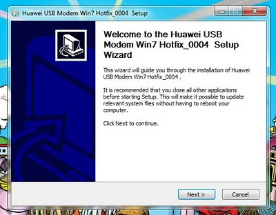 Cara Install Modem Huawei di Windows 7 dengan Hotfix