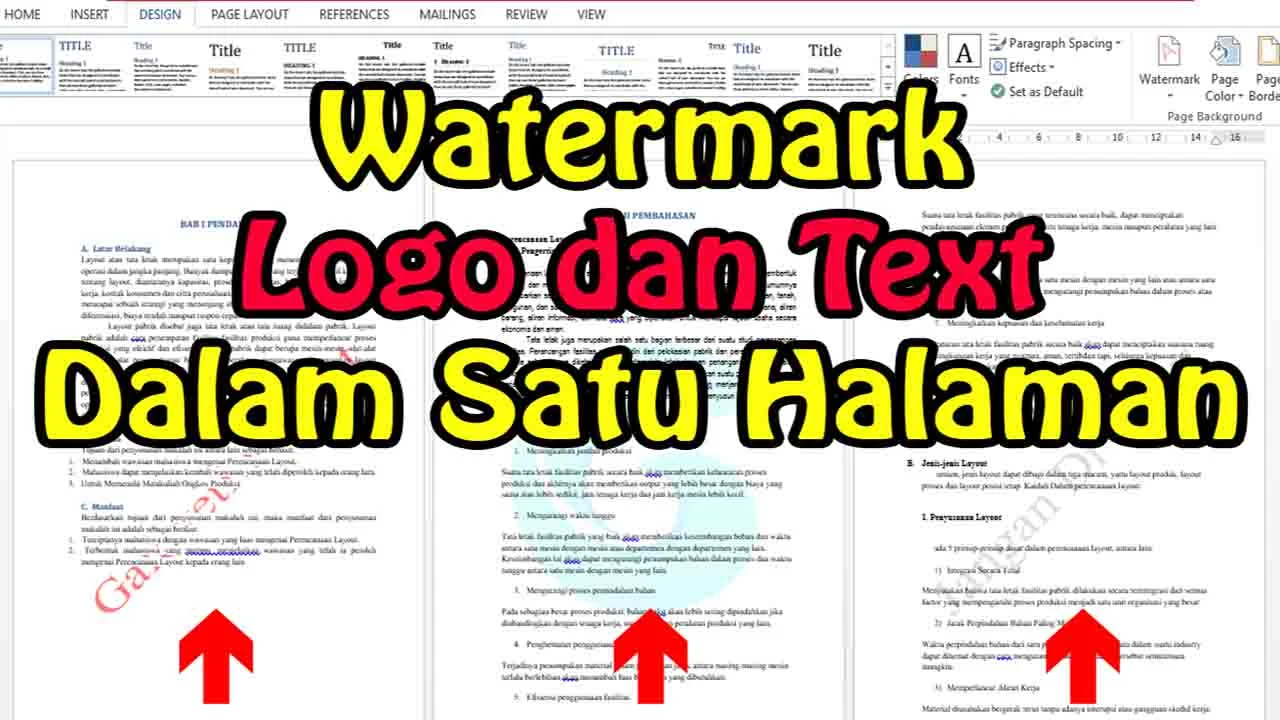 Cara Membuat Watermark Gambar & Text di Word