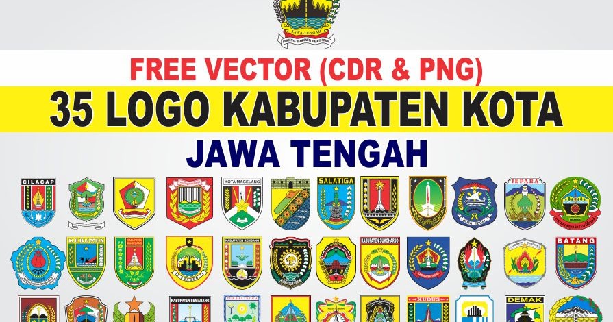 Free Vector Logo 35 Kabupaten Kota Jawa Tengah Cdr Png Tutoriduan Com