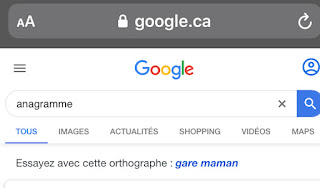 L'Oeuf de Pâques de Google : Anagramme