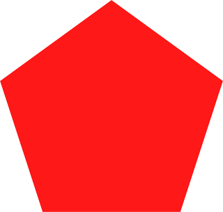 Red Color pentagon