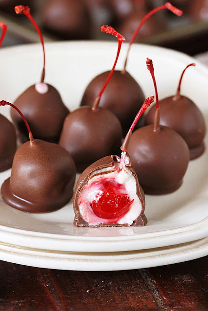 Inside of a Homemade Chocolate Covered Cherry Image