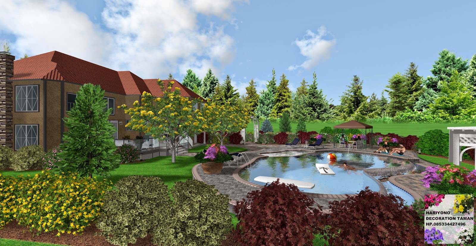  Desain  Gambar  Landscape 3D  JASA HIAS TAMAN