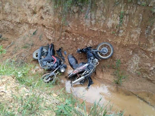 Sadis, 2 Unit Sepeda Motor Milik Satpam PT. Salim Ivomas Pratama Dijatuhkan OTK ke Dalam Kanal