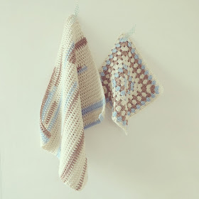 ByHaafner, crochet, pastel, stripes, granny square, wip