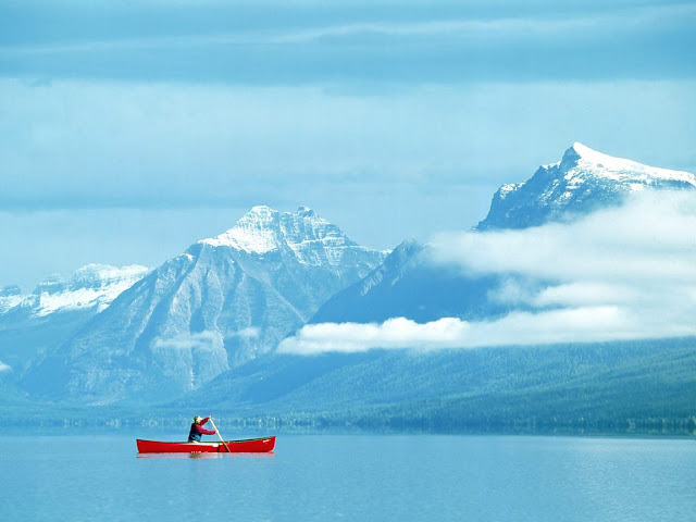 Amazing boat in wonderful lake