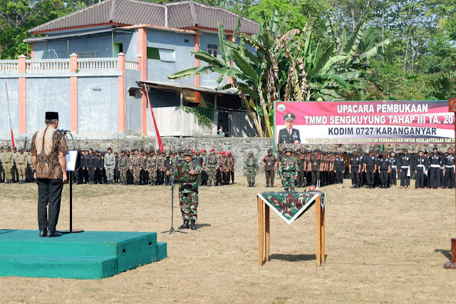 KodimKaranganyar - Dengan Dibacakan Amanat Gubernur Jateng, TMMD Sengkuyung Tahap III Resmi Di Buka