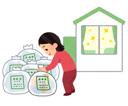 断捨離・大掃除のイラスト