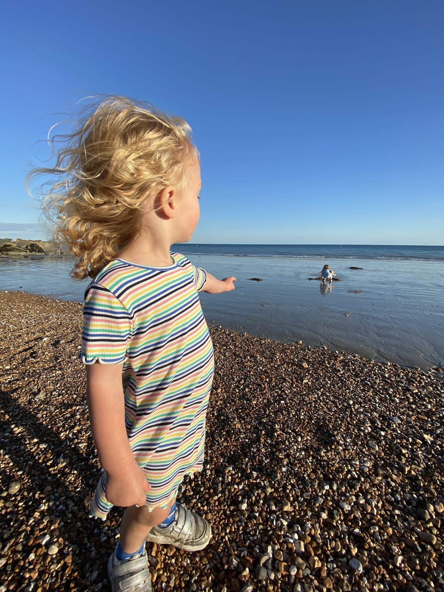 toddler at bognor regis beach