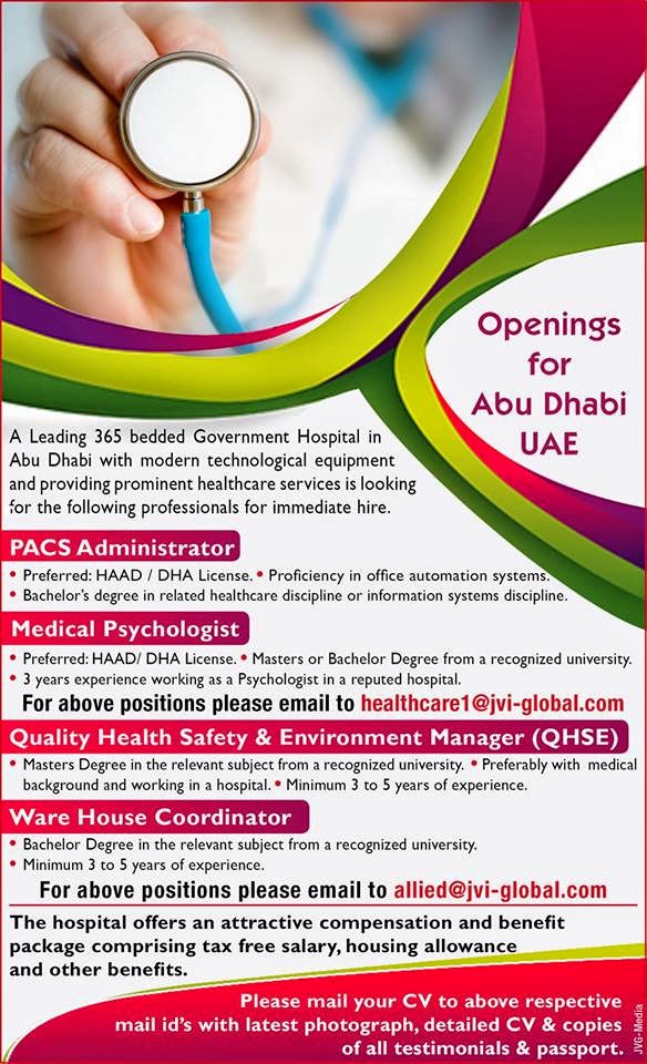 Job Openings for Abudhabi UAE