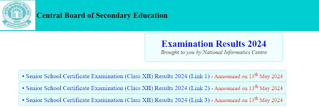 Senior School Certificate Examination (Class XII) Results 2024