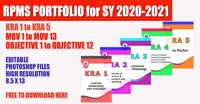 Editable RPMS Portfolio for SY 2020-2021