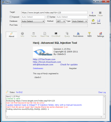 Humar Tutor Download Havij versi 1.15 Pro Full Version Cracked