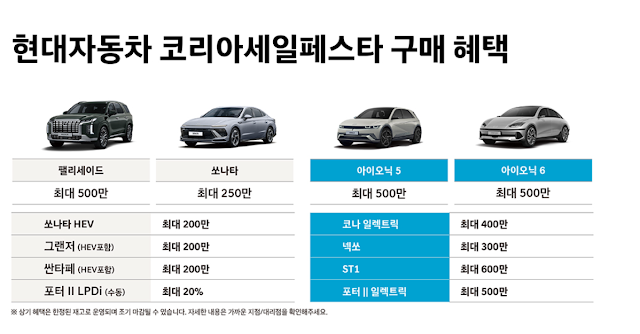 2024 코리아세일페스타 자동차 할인혜택 총정리(현대, 기아, 한국지엠