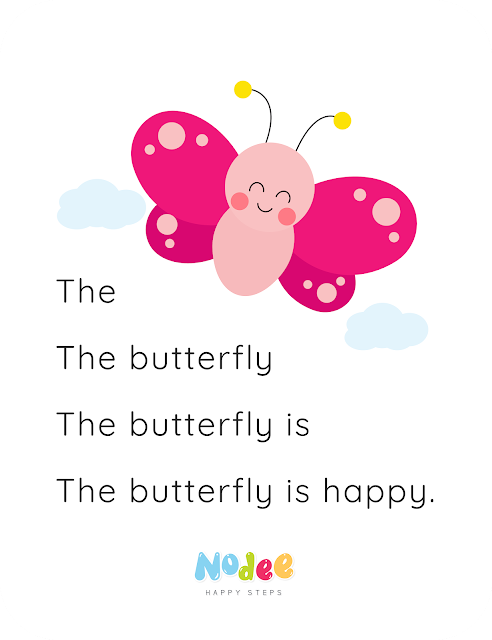 Reading fluency for kids - The Butterfly Story