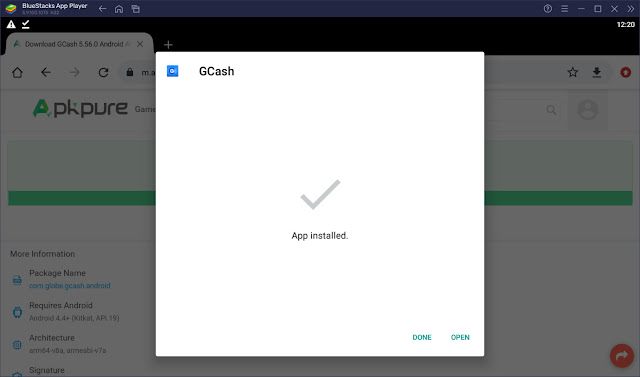 gcash successfully installed