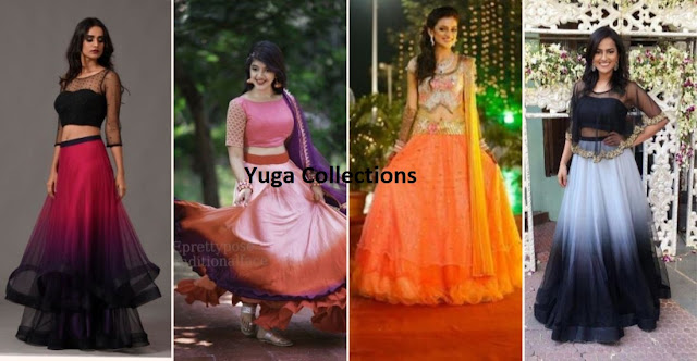 Ombre Layered Lehengas