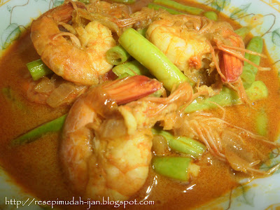 Resepi mudahJom masakLet's cook!!!: Udang Masak Kari