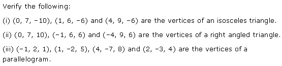 Solutions Class 11 Maths Chapter-12 (Introduction to three Dimensional Geometry)