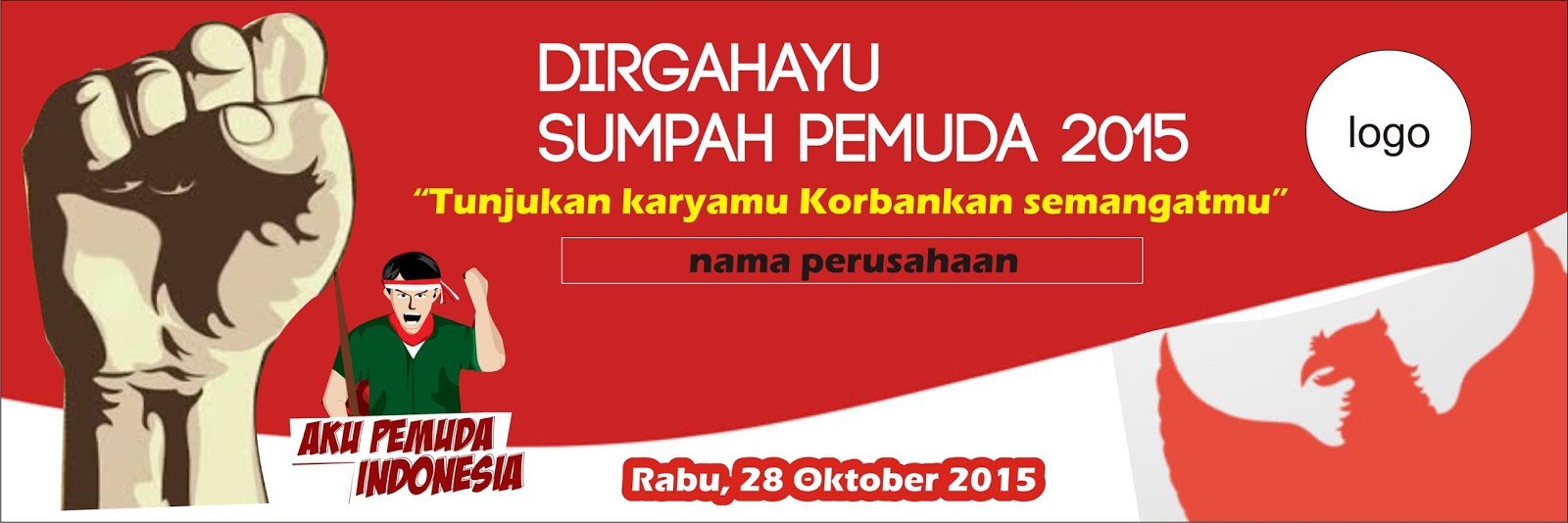 SPANDUK SUMPAH PEMUDA 2015 CDR COREL