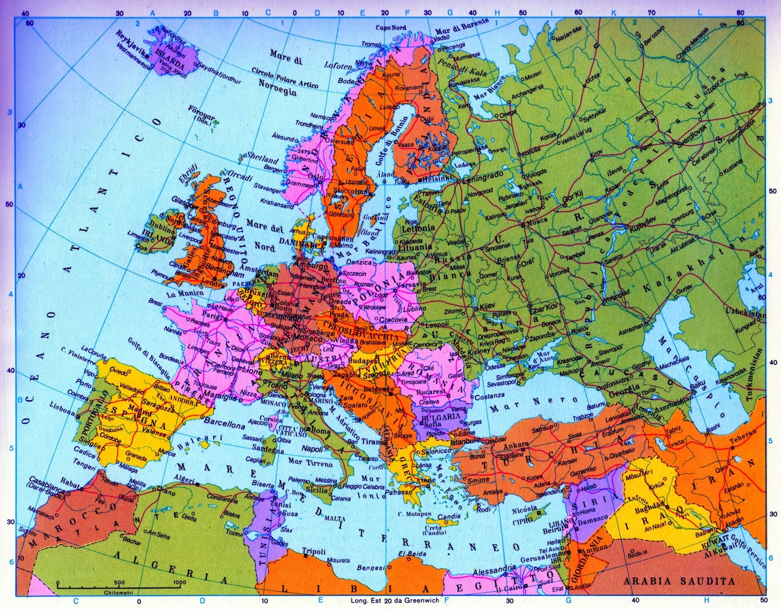 Correva l anno 1975 Mappa  politica dell Europa 