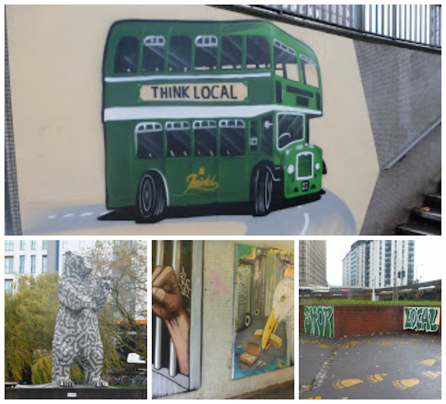 A collage of Bearpit art, Bristol