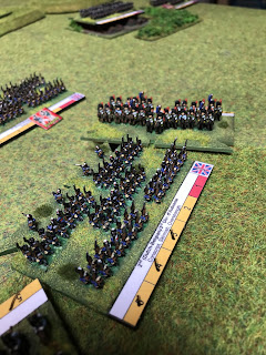 The Dutch-Belgium troops are hit in the flank by Imperial Guard cavalry!