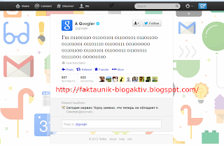 Inilah Twit Pertama Google