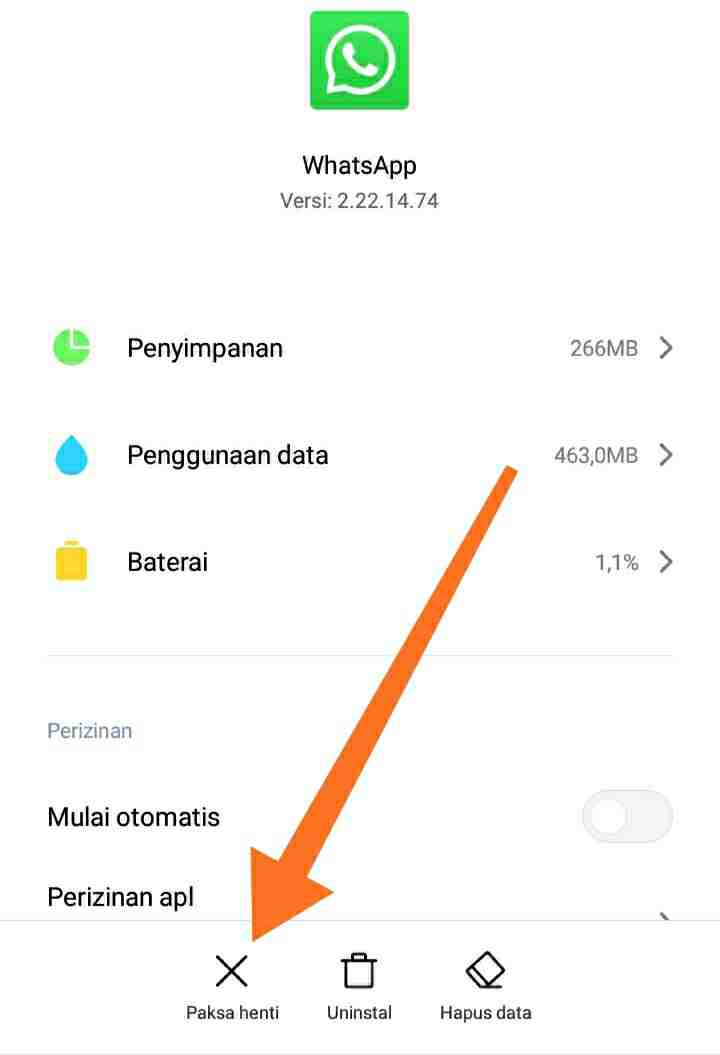 Cara Off WA tanpa Mematikan Data di Hp Xiaomi - Langkah 2-2