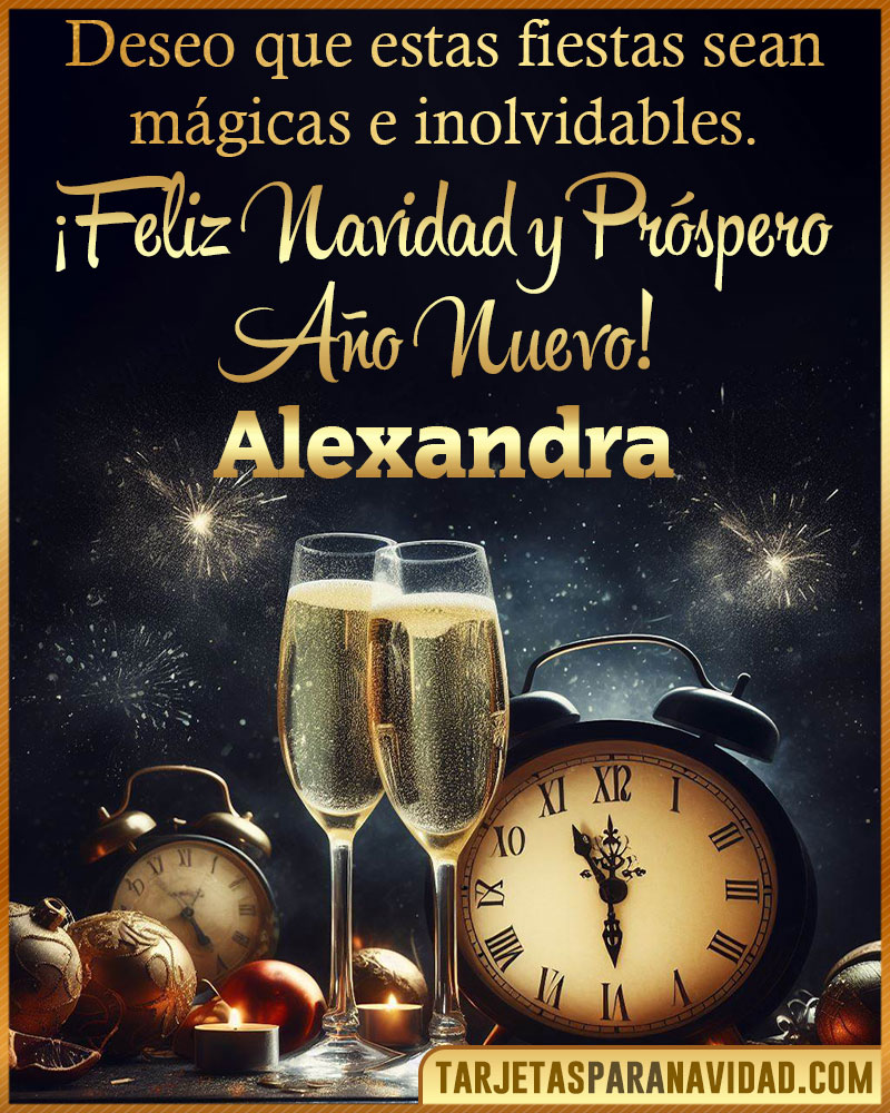 Feliz Navidad y Próspero Año Nuevo Alexandra