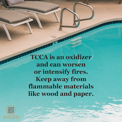 TCCA is an oxidizer and can worsen or intensify fires. Keep away from flammable materials like wood and paper.