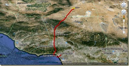 Santa Monica Mojave Google Earth
