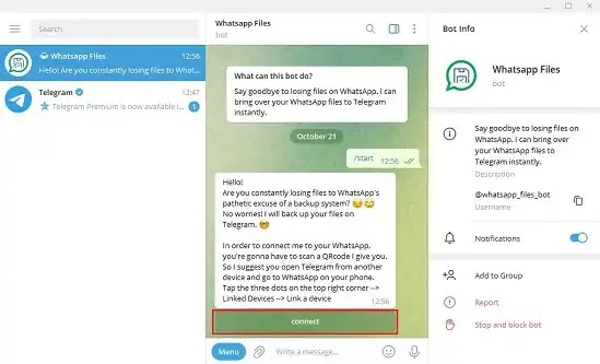 Cara Backup Data WhatsApp di Telegram-2