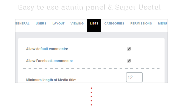 admin panel