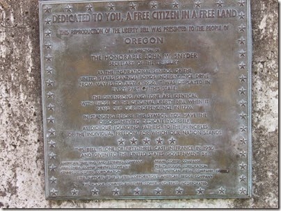 IMG_3378 Liberty Bell Replica Plaque at the Oregon State Capitol in Salem, Oregon on September 4, 2006