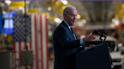 Car guy Biden touting electric vehicles at Detroit auto show