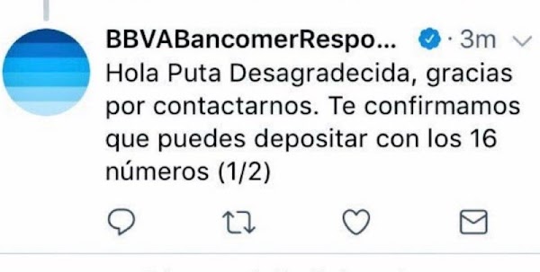 Genera polémica respuesta de Bancomer a usuaria de Twitter.