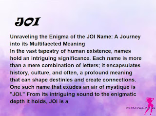 meaning of the name "JOI"
