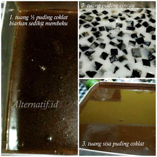 Resep Puding Cincau Hitam Lapis Coklat