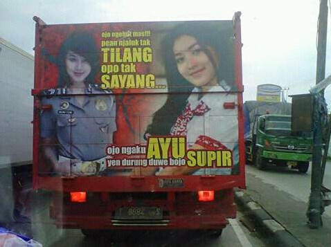 Kumpulan Gambar Lucu Di Bak  Truk  Listen jj