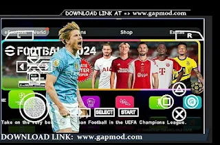 eFootball PES PPSSPP Update Winter Latest Transfer 2024-2025 New Team Europa Liga Arab Saudi Best Graphics HD