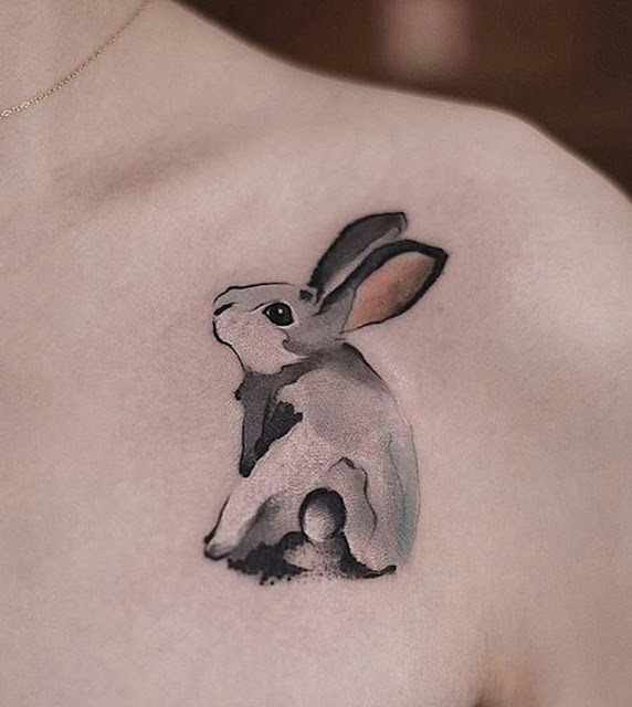 tatuagens femininas de coelho