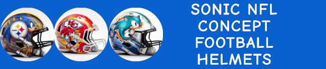 Sonic the Hedgehog NFL Concept Football Helmets