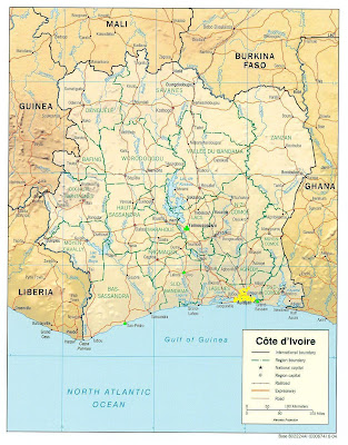 map of ivory coast. hair Ivory Coast - Population