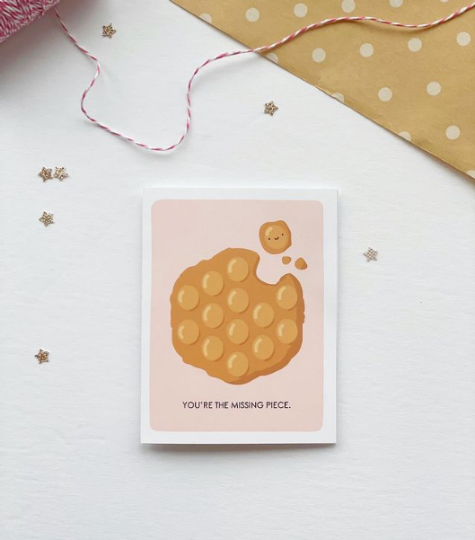 Bubble waffle card from Shop Ting and Things